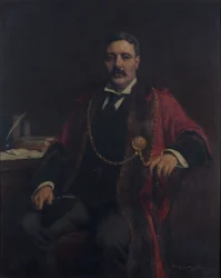 Portret van wethouder Thomas Dunn Marshall